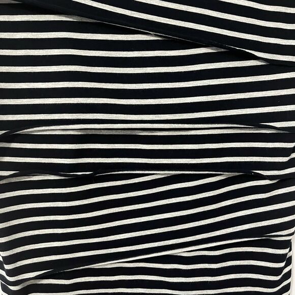 Verve Ami Black & Gray Asymmetric Layered Short Sleeve Top Size M - Picture 2 of 4